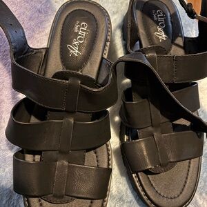 Eurosoft Black Women's Sandals